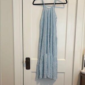 Raviya Blue and White Striped Cover-up Dress